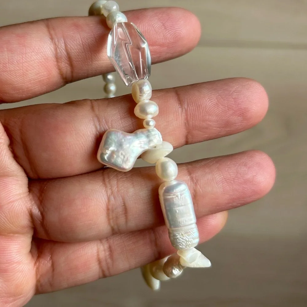 Clear Quartz and Pearl, and another of Pearl Bracelet - Picture 6 of 8